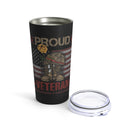 Proud Veteran: 20oz Military Design Tumbler - Embrace Your Service with Pride!