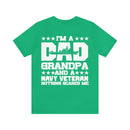 Fearless Family Man: Military Design T-Shirt - 'I'm a Dad, Grandpa, and a Navy Veteran - Nothing Scares Me