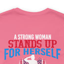 Empowered Service: Military Design T-Shirt - 'A Female Veteran Stands Up for Her Country