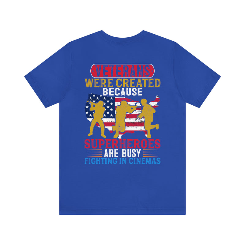 Real-Life Heroes: Veteran T-Shirt Honoring Those Who Serve While Superheroes Fight in Cinemas