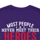 Military Design T-Shirt: Proud Veteran's Wife, Married to My Hero