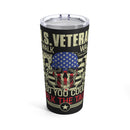 Proud U.S. Veteran - 20oz Military Design Tumbler: 'Walking the Walk, So You Can Talk the Talk' - Black Background