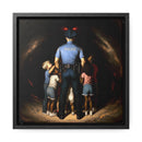 A Shield Against the Darkness Framed Canvas