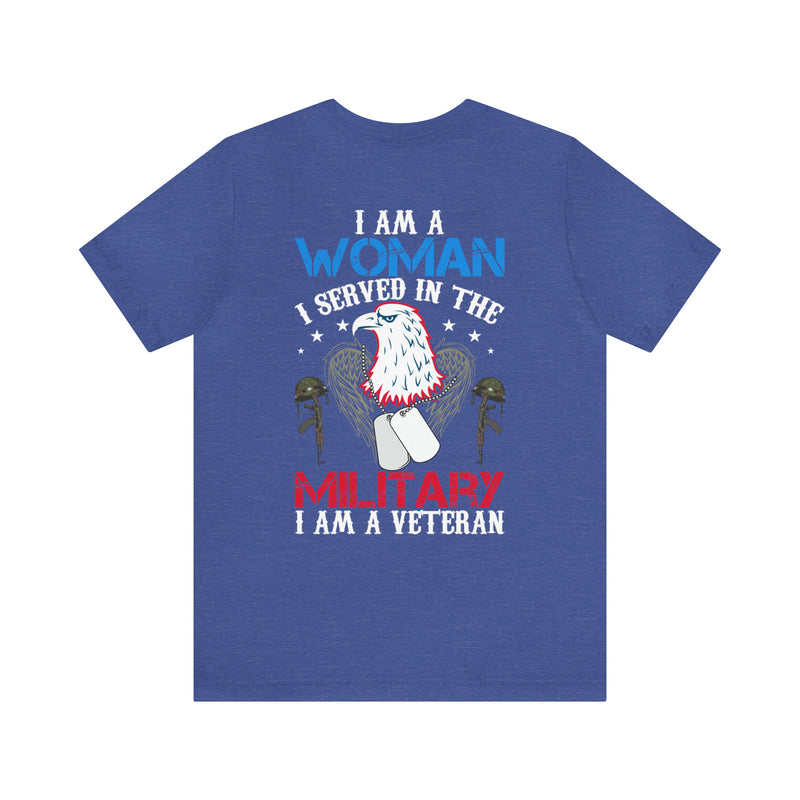 Proud Woman Veteran: Military Design T-Shirt - Breaking Barriers, Honoring Service