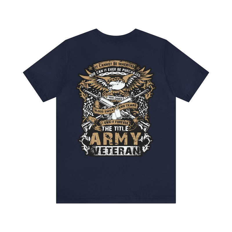 Proudly Served: Military T-Shirt with 'Army Veteran' Design