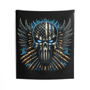 Police Warrior Skull Tapestry