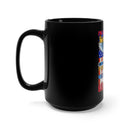 Protective Veteran Grandpa: 15oz Black Military Design Mug - Family First, Always