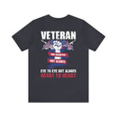 Heart to Heart: Veteran and Daughter Military Design T-Shirt Celebrating Unbreakable Bonds
