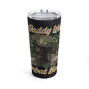 Daddy's Combat Boots: 20oz Military Design Tumbler - Black Background Tribute