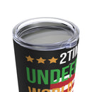 2Time Undefeated World War Champs 20oz Military Design Tumbler - Black Background