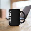 Fearless Navy Veteran: 15oz Military Design Black Mug for Proud Dads and Grandpas