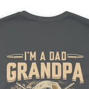 Fearless Patriarch: 'I'm a Dad, Grandpa, and a Veteran - Nothing Scares Me' Military Design T-Shirt