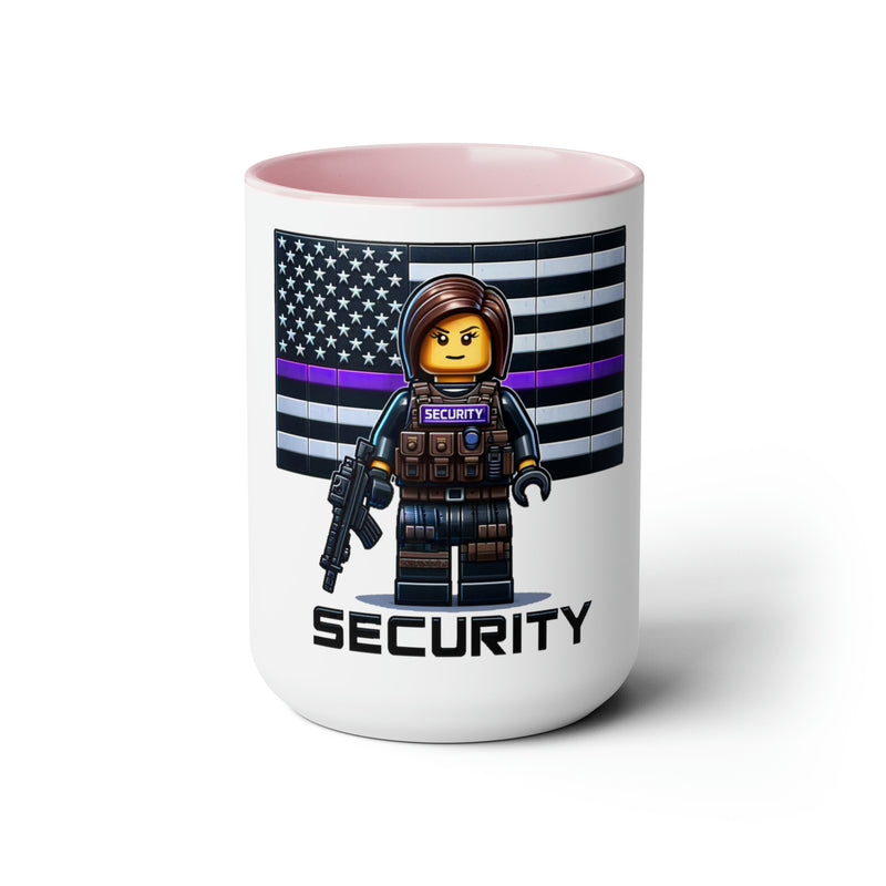Block Security Female Thin Purple Line Mug