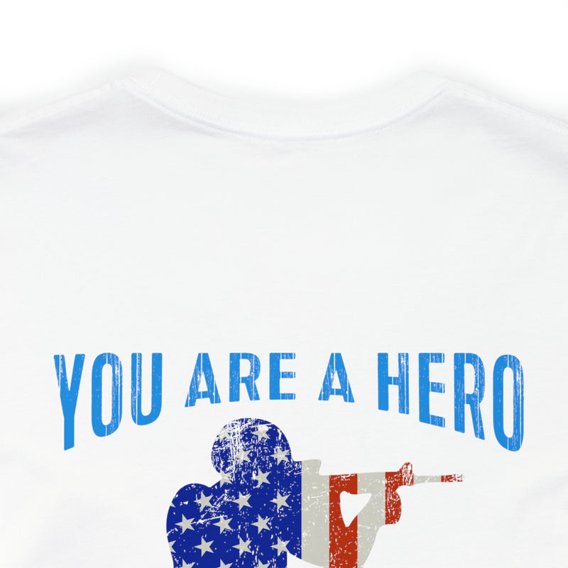 Veteran Tribute: Military Design T-Shirt - Save One Life, You're a Hero. Save Millions, You're a Veteran