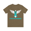 Spreading Wings of Awareness: PTSD Awareness Eagle Design Cotton T-Shirt