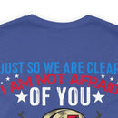 Unshakable Resolve: Military Design T-Shirt - Fearless in the Face of Adversity