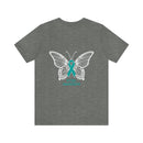 Butterfly Wings of Hope: Spreading PTSD Awareness with our Text Design T-Shirt