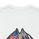 Patriotic Valor: Military T-Shirt with 'Double Flag Eagle U.S. ARMY' Design