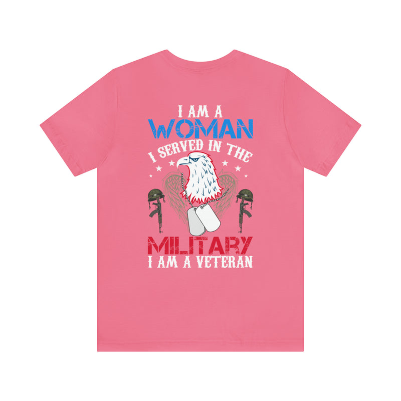 Proud Woman Veteran: Military Design T-Shirt - Breaking Barriers, Honoring Service