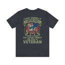 Earned, Not Inherited: Military Design T-Shirt - 'I Have Earned It with My Blood, Sweat & Tears - You Cannot Inherit the Title of Veteran