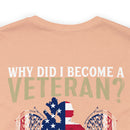 Serving with Courage: Military Design T-Shirt - 'Why Did I Become a Veteran? Because Football, Baseball, and Basketball Only Require One Ball!