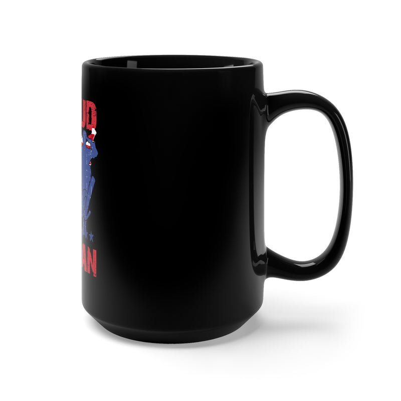 Proud Dad of a Veteran 15oz Military Design Black Mug - Celebrate the Honor and Love!