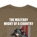 Mighty Reflection: 'The Military Might Represents National Strength' Military Design T-Shirt