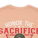 Respectful Tribute: Military Design T-Shirt - 'Honor the Sacrifice, Remember the Service