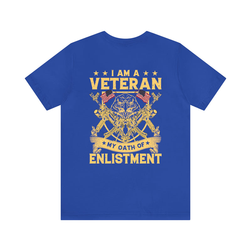 Unisex Military-Styled 'I Am A Veteran: My Oath of Enlistment' Commemorative T-Shirt