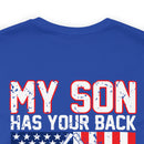 Proud Army Dad: My Son Has Your Back Military Design T-Shirt