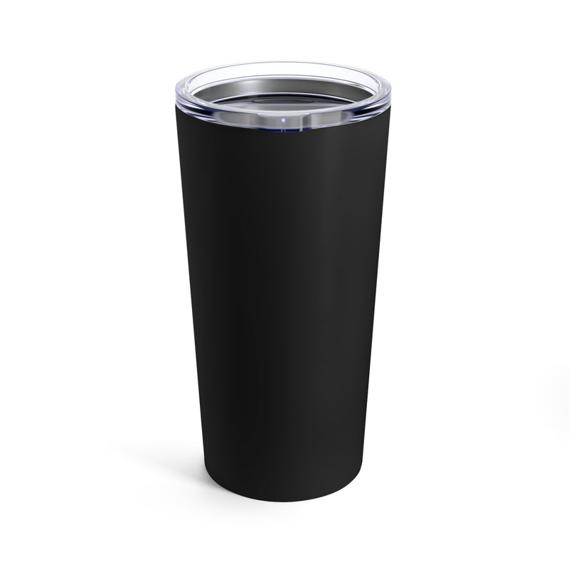 Sturdy Veteran: 20oz Black Military Design Tumbler - 'Fixing Stupid with a Punch'