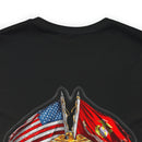 Semper Fi: Military T-Shirt with 'Double Flag Eagle U.S. MARINES' Design