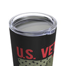 Honoring Service: 20oz Military Design Tumbler - U.S. Veteran 'I Walked the Walk' on Black Background