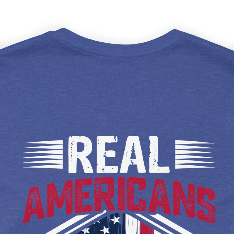 Real Americans Stand: Military Design T-Shirt for Patriot Warriors