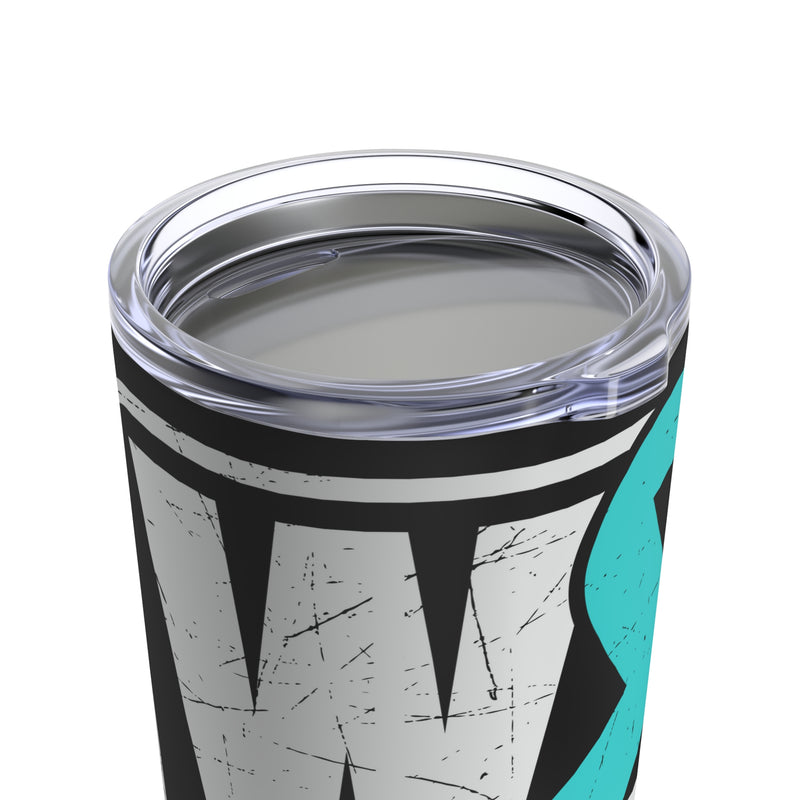 Warrior Spirit: 20oz Stainless Steel Tumbler with PTSD Awareness Ribbon - A Tribute to Resilience & Courage