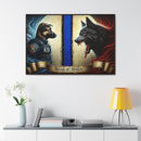 Bound by Honor: A Thin Line Against Evil Framed Canvas