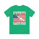 Pride & Power: U.S. Veteran Military Design T-Shirt - Never Underestimate an Old Man with a DD 214