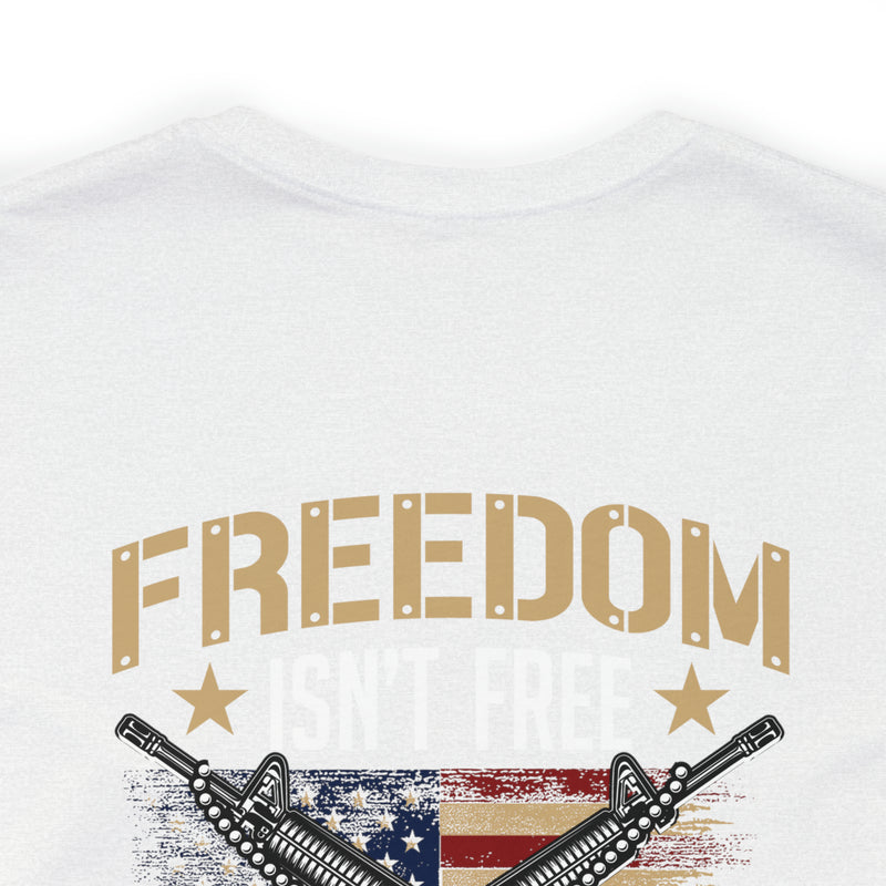 Patriotic Pride: United States Veteran Military Design T-Shirt - 'Freedom Isn't Free, I Paid for It with My Blood, Sweat, and Tears