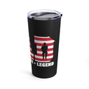Dad, Veteran, Myth, Legend 20oz Military Design Tumbler - Black Background