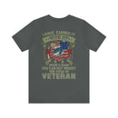 Earned, Not Inherited: Military Design T-Shirt - 'I Have Earned It with My Blood, Sweat & Tears - You Cannot Inherit the Title of Veteran