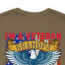 Proud Veteran Grandpa: Military Design T-Shirt - Defender of Strangers, Guardian of Grandkids