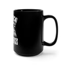 Remembering Our Heroes: 15oz Black Military Design Mug - America Must Never Forget Your Sacrifices