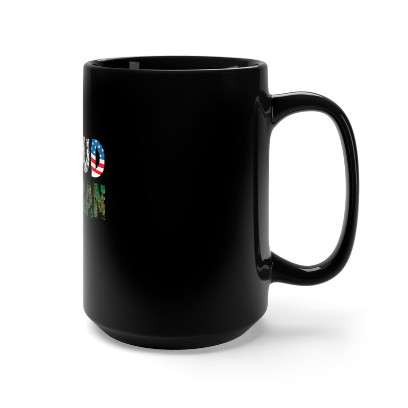 Display Your Pride with the 15oz Military Design Black Mug: Proud Veteran Edition