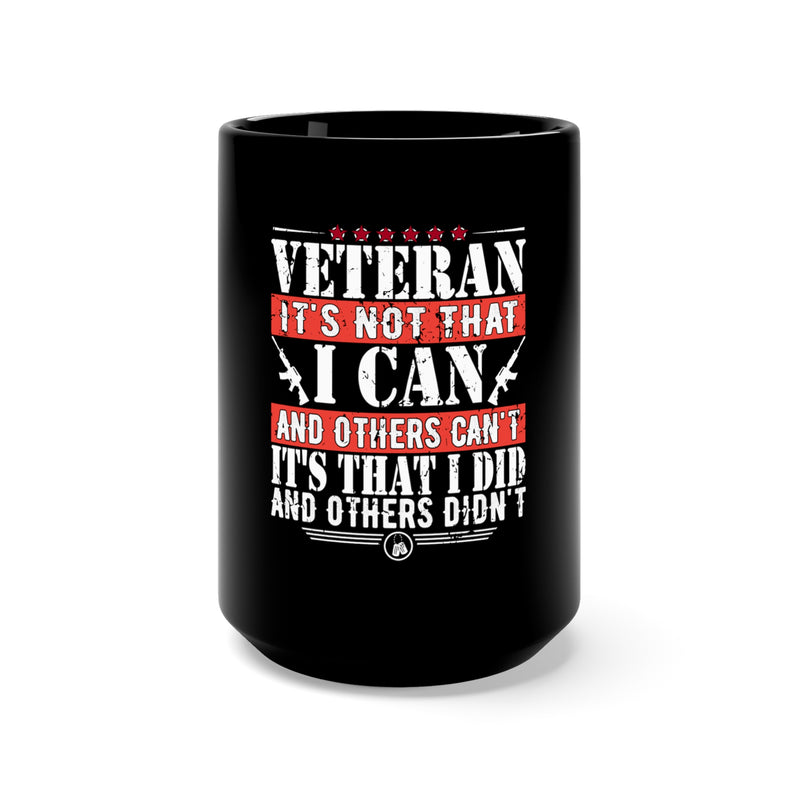 Achievement Unlocked: 15oz Military Design Black Mug - Celebrate the Veteran's Determination!