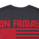 Red Friday Warrior: Military Design T-Shirt - On Friday We Wear Red