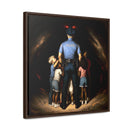 A Shield Against the Darkness Framed Canvas
