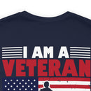 Defending Freedom: Military Design T-Shirt - 'I Am a Veteran - I Served So You Could Take a Knee