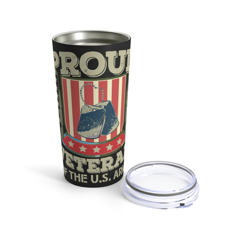 Proud U.S. Army Veteran: 20oz Military Design Tumbler - Honoring Service with Pride!