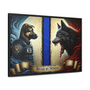 Bound by Honor: A Thin Line Against Evil Framed Canvas