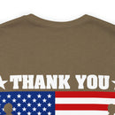 Gratitude and Respect: 'Thank You, Veterans' Military Design T-Shirt